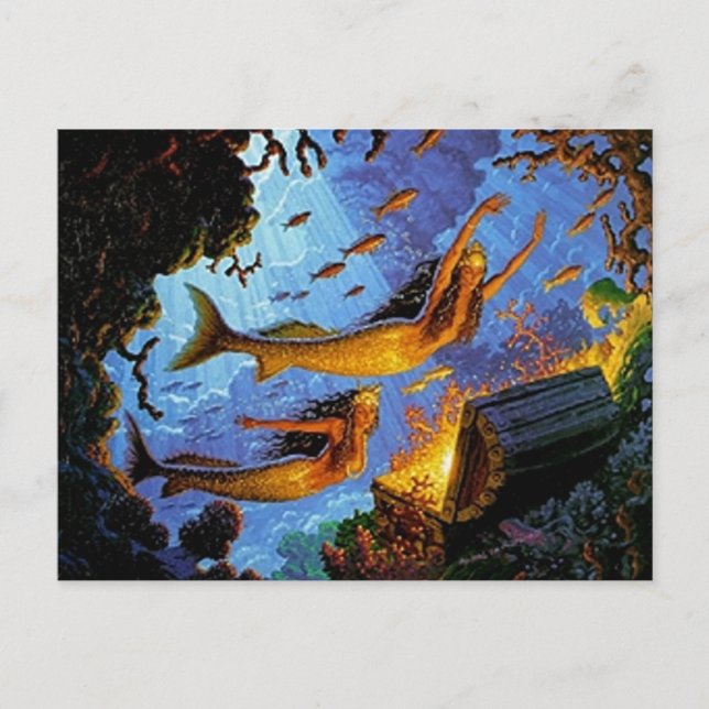 Cartão Postal Tesouro das sereias do ouro (Frente)