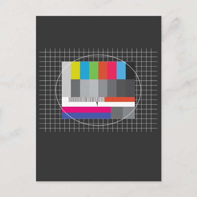 Cartão Postal Teste de roupa de anos 80 da TV 90 (Frente)