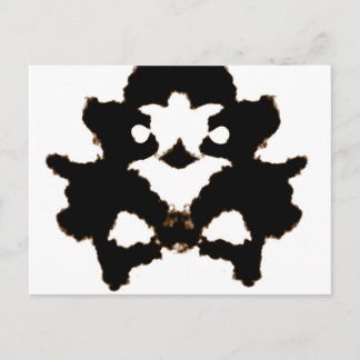 Cartão Postal Teste Rorschach de uma Placa de Bloco de Tinta