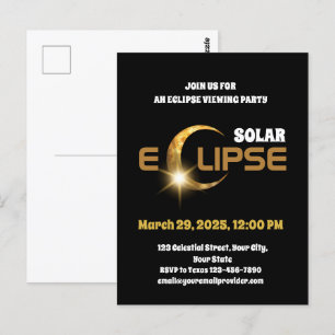 Cartão Postal Testemunhando o Eclipse Solar Parcial 29/3/2025