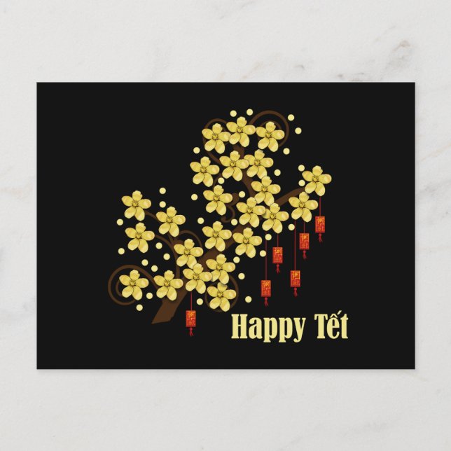 Cartão Postal Tet Hoa Mai (Frente)