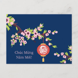 Cartão Postal Tet New Year Dragon Hoa Dao Blossoms