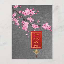Cartão Postal Tet New Year Pink Hoa Dao Blossoms