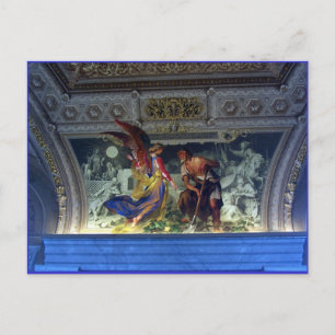 Cartão Postal Teto no Museu do Vaticano em Roma