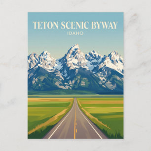 Cartão Postal Teton Scenic Byway Idaho