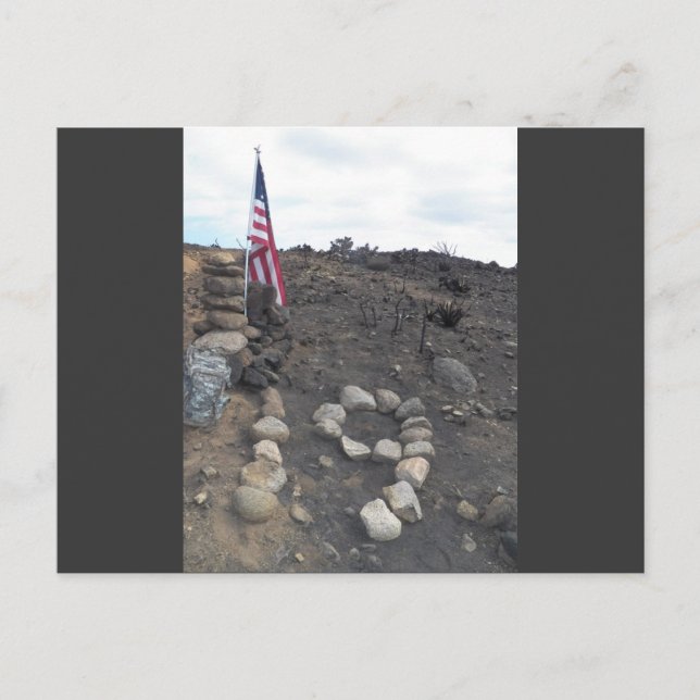 Cartão Postal Tex e Joy honrando o tiro quente granito Mountain (Frente)