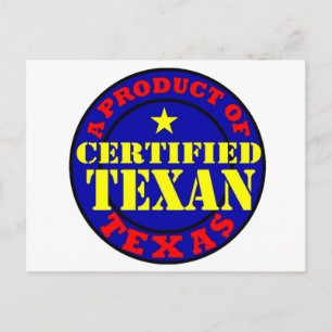 CARTÃO POSTAL TEXANO CERTIFICADO
