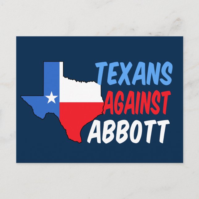 Cartão Postal Texanos contra Greg Abbott (Frente)