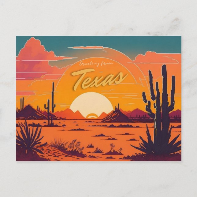 Cartão Postal Texas (Frente)