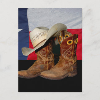 Cartão Postal Texas Boots and Hat.jpg