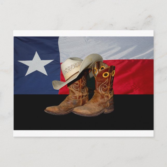 Cartão Postal Texas Boots and Hat.jpg (Frente)
