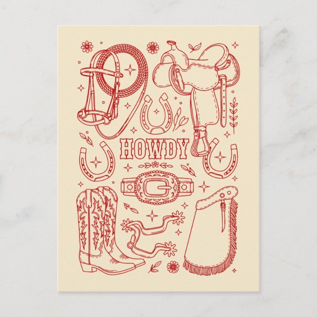 Cartão Postal Texas Cowboy Pack (Frente)