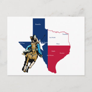 Cartão Postal Texas Cowgirl
