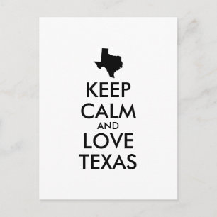 Cartão Postal TEXAS DE AMOR E CALMA personalizáveis