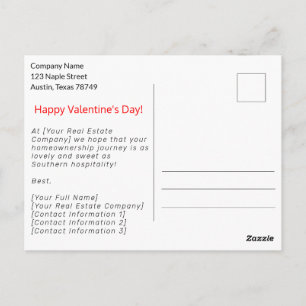 Cartão Postal Texas ♥ Dia dos Namorados Postcard de Marketing pa