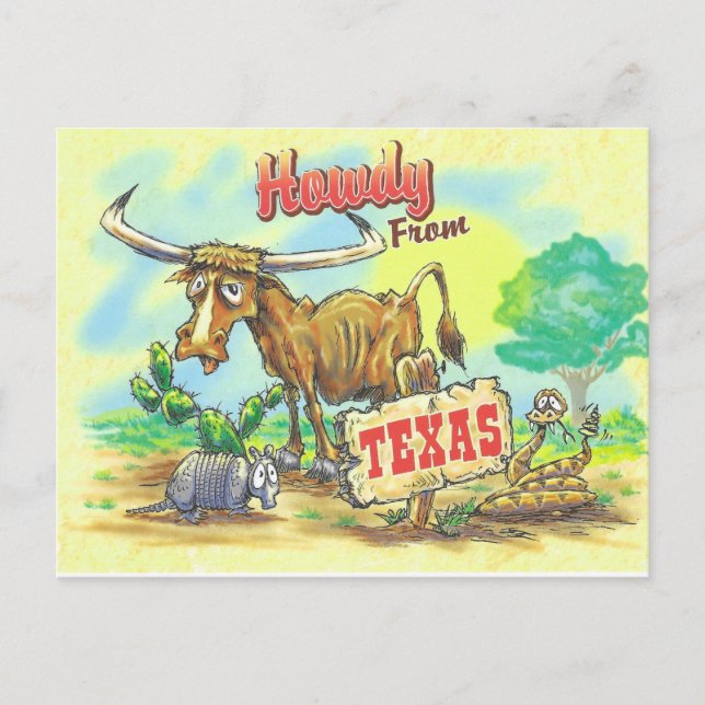 Cartão Postal Texas Engraçado (Frente)