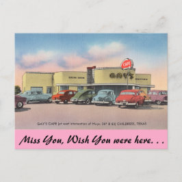 Cartão Postal Texas, Gay Café, Childress