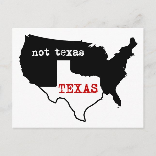 Cartão Postal Texas / Não Texas (Frente)