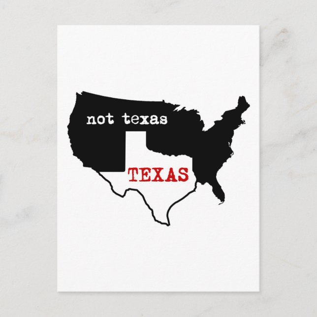 Cartão Postal Texas / Não Texas (Frente)