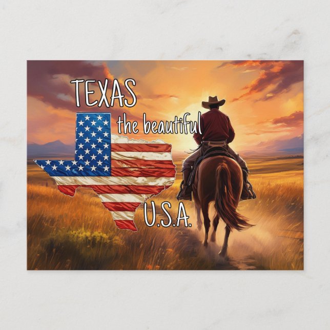 Cartão Postal TEXAS os belos EUA (Frente)