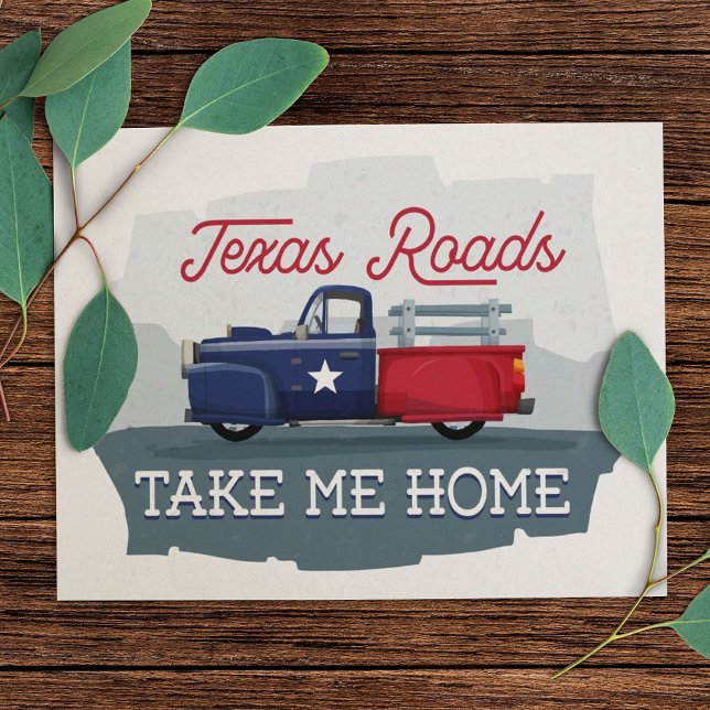 Cartão Postal Texas Roads, Leve-me para casa (Criador carregado)