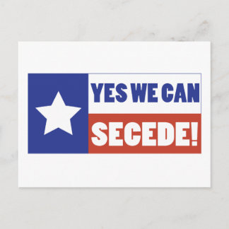 Cartão Postal Texas Secede