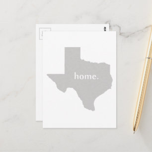 Cartão Postal Texas Shaple Home Cinza Texian Cinza Texan Lone St