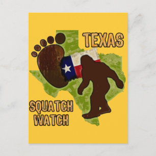 Cartão Postal Texas Squatch Watch
