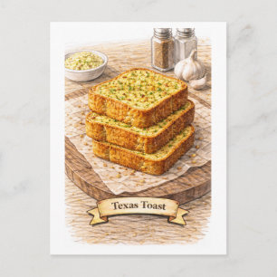 Cartão Postal Texas Toast (Série de Comida Americana)