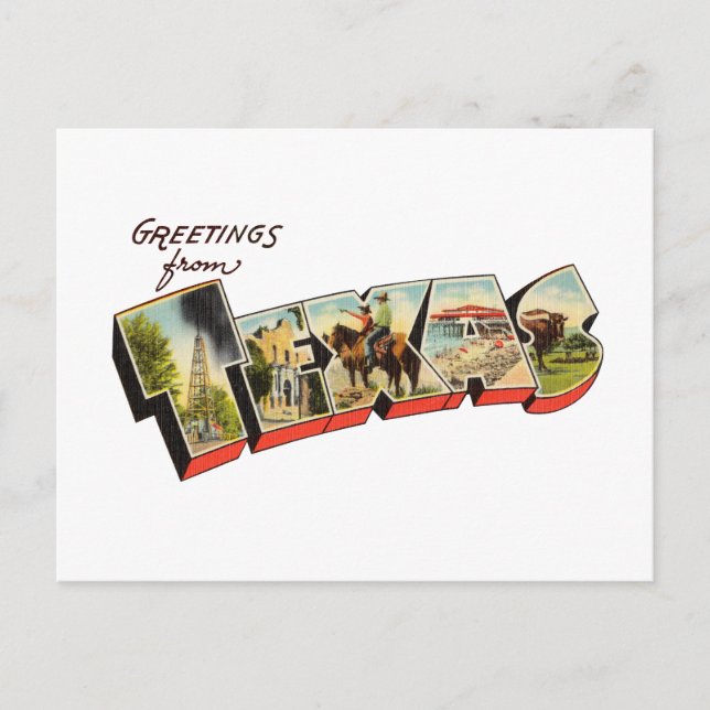 Cartão Postal Texas TX (Frente)