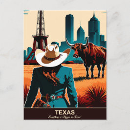Cartão Postal Texas Viagem: Tudo é maior no Texas