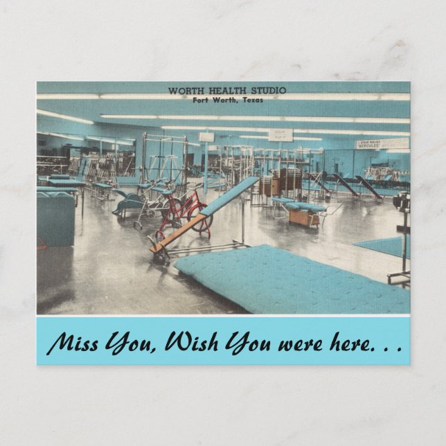Cartão Postal Texas, Worth Health Studio, Fort Worth (Frente)
