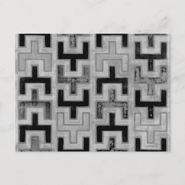 Cartão Postal Têxtil africano de mudo com Padrões geométricos (Frente)