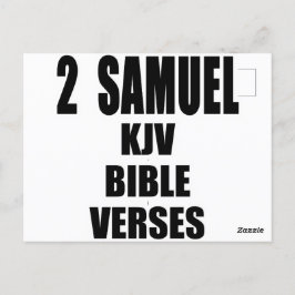 Cartão Postal Texto "2 Versos da Bíblia do Samuel KJV"