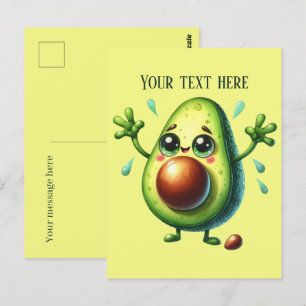 Cartão Postal Texto adicional do Avocado