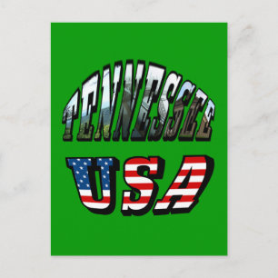 Cartão Postal Texto das Imagens do Tennessee e dos EUA