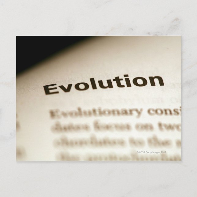 Cartão Postal Texto de evolução na página (Frente)