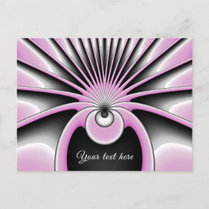 Cartão Postal Texto de Padrão de Arte Fractal Moderno Abstrato