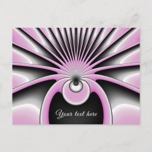 Cartão Postal Texto de Padrão de Arte Fractal Moderno Abstrato