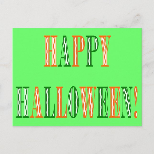 Cartão Postal Texto do Festival Halloween (Frente)