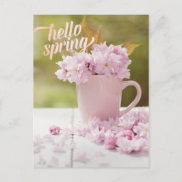 Cartão Postal Texto do Primavera Flor Floral de Flor de Flor de