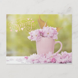 Cartão Postal Texto do Primavera FloralStilllife da Flor do Flor