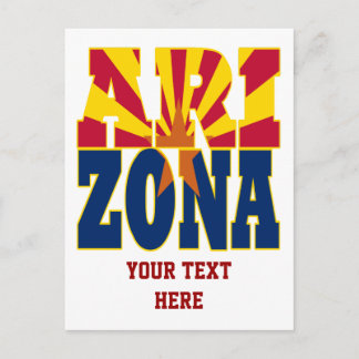 Cartão Postal texto do sinalizador de estado de arizona