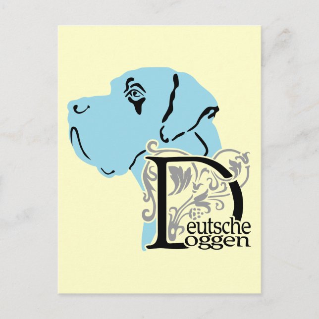 Cartão Postal Texto Doggen Kopf D (Frente)