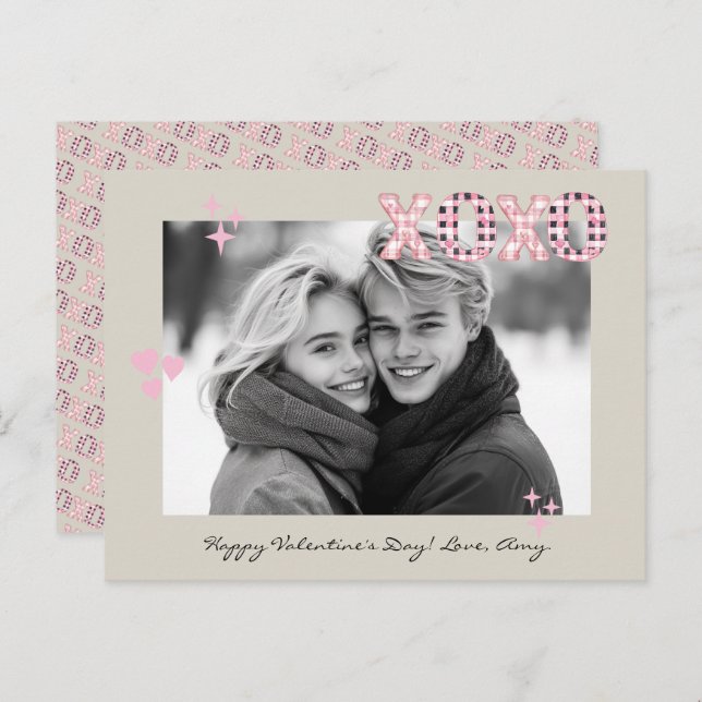 Cartão Postal Texto e Foto Personalizadas do Dia de os namorados (Frente/Verso)