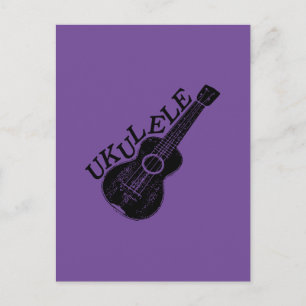 Cartão Postal Texto e imagem de Ukulele