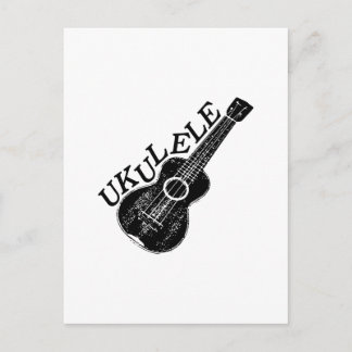 Cartão Postal Texto E Imagem Do Ukulele