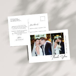 Cartão Postal Texto Elegante Simples e Casamento Fotográfico Obr