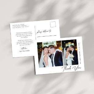 Cartão Postal Texto Elegante Simples e Casamento Fotográfico Obr