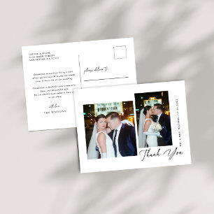 Cartão Postal Texto Elegante Simples e Casamento Fotográfico Obr